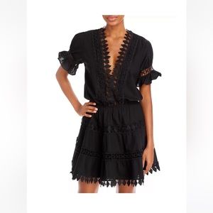 Peixoto Embroidered Lace Cover-Up Mini Dress